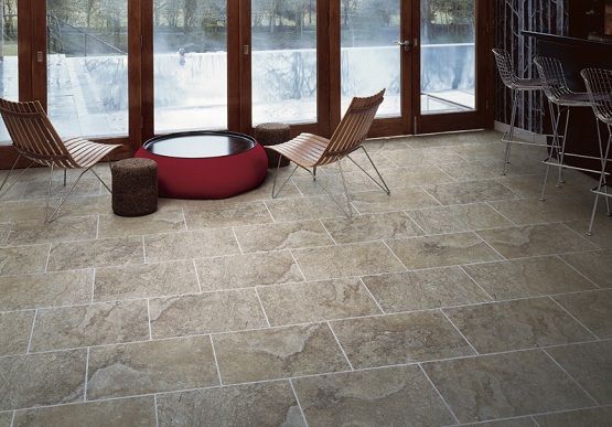 Stone style luxury vinyl tiles floor